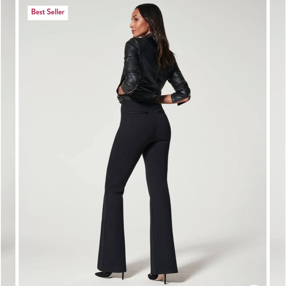 Spanx Womens Perfect Pants Wide Leg Flare Office Ponte Stretch Lounge Spandex